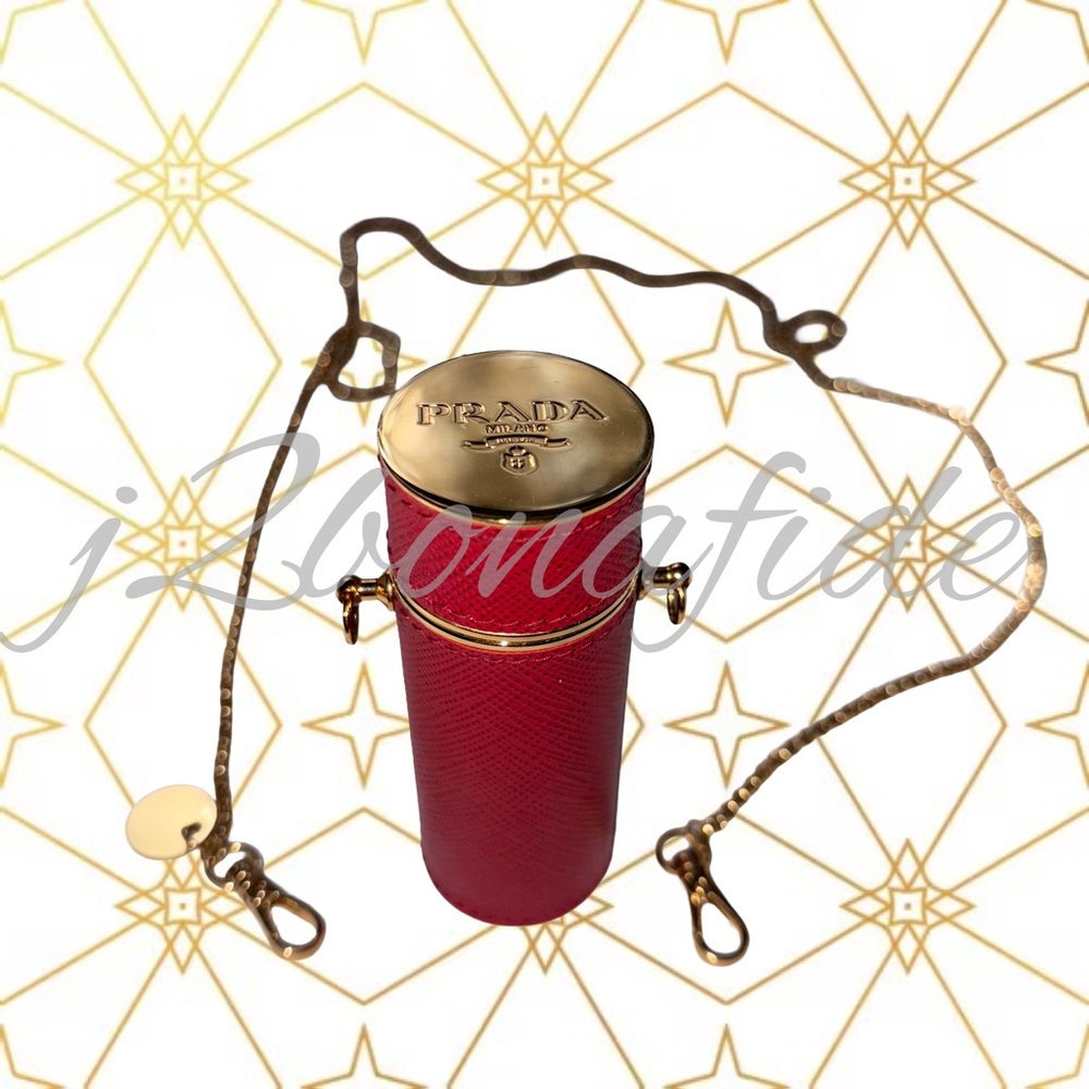 Prada Saffiano Fuoco Lipstick Crossbody